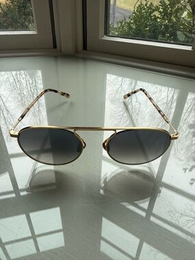 Krewe Rampart Gold Frame Grey Lens Unisex Sunglasses